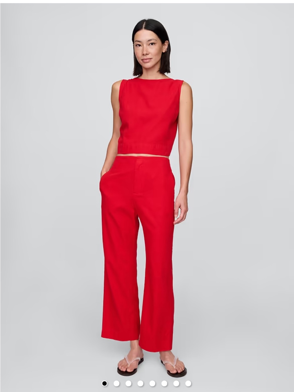 Gap Red Wide-Leg Crop Pants - New w Tags